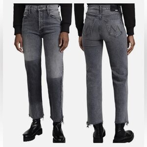 MOTHER Superior Size 26 The Rambler Ankle Fray in “Hitting the Pavement” Jeans